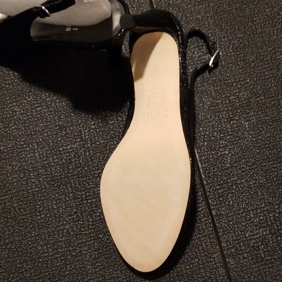 Sz 6.5Ladys open to slinky slingback black heels - Picture 4 of 7